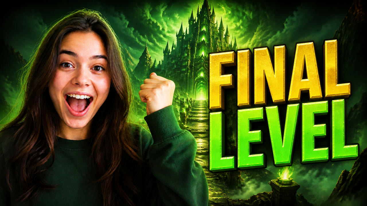 AI-generated Final Level gaming thumbnail created from the uploaded portrait
