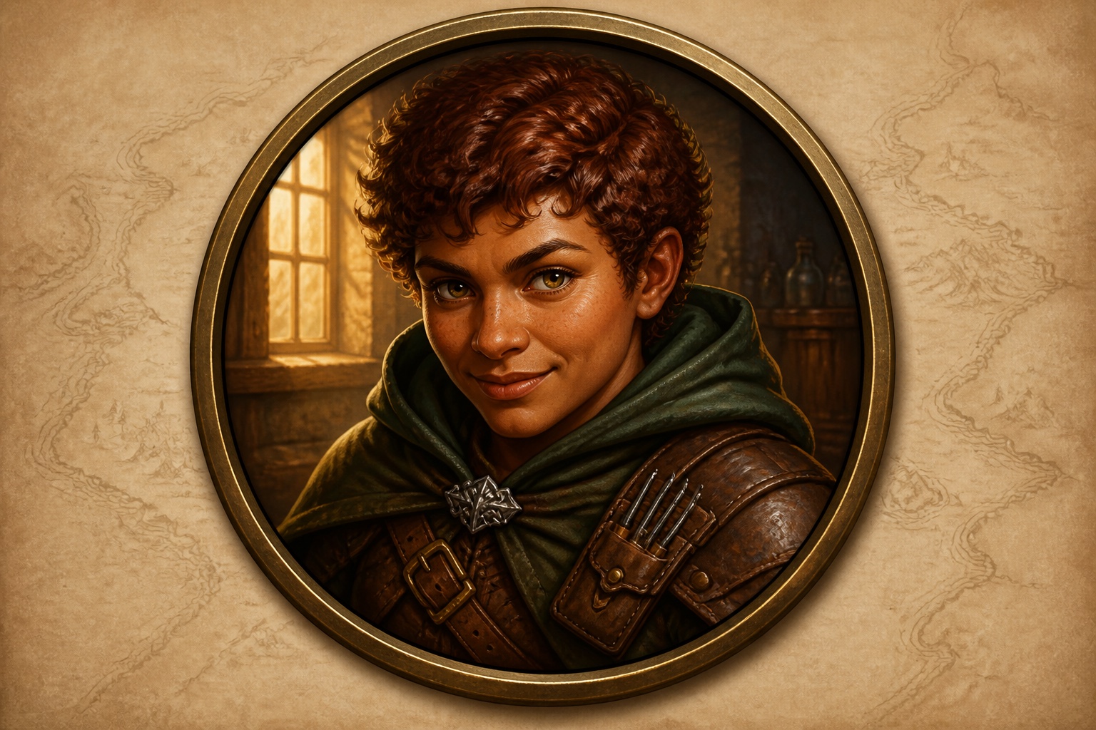 Halfling rogue virtual tabletop token made with the AI image generator for DnD